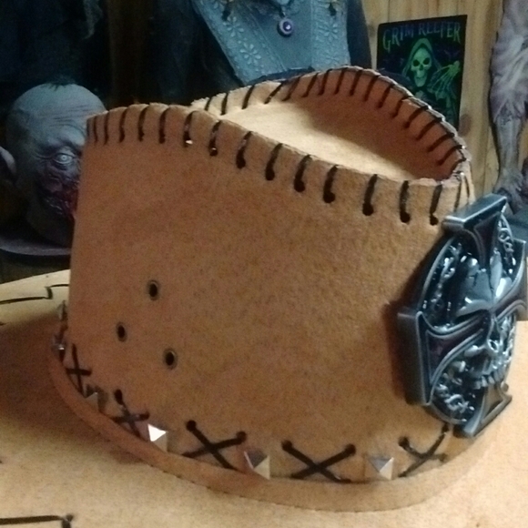 steampunk men's Western hat - Picture 4 of 6